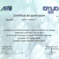 Certificatul de participare ROMURO 2014